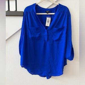 NWT Torrid Harper Royal Blue Blouse